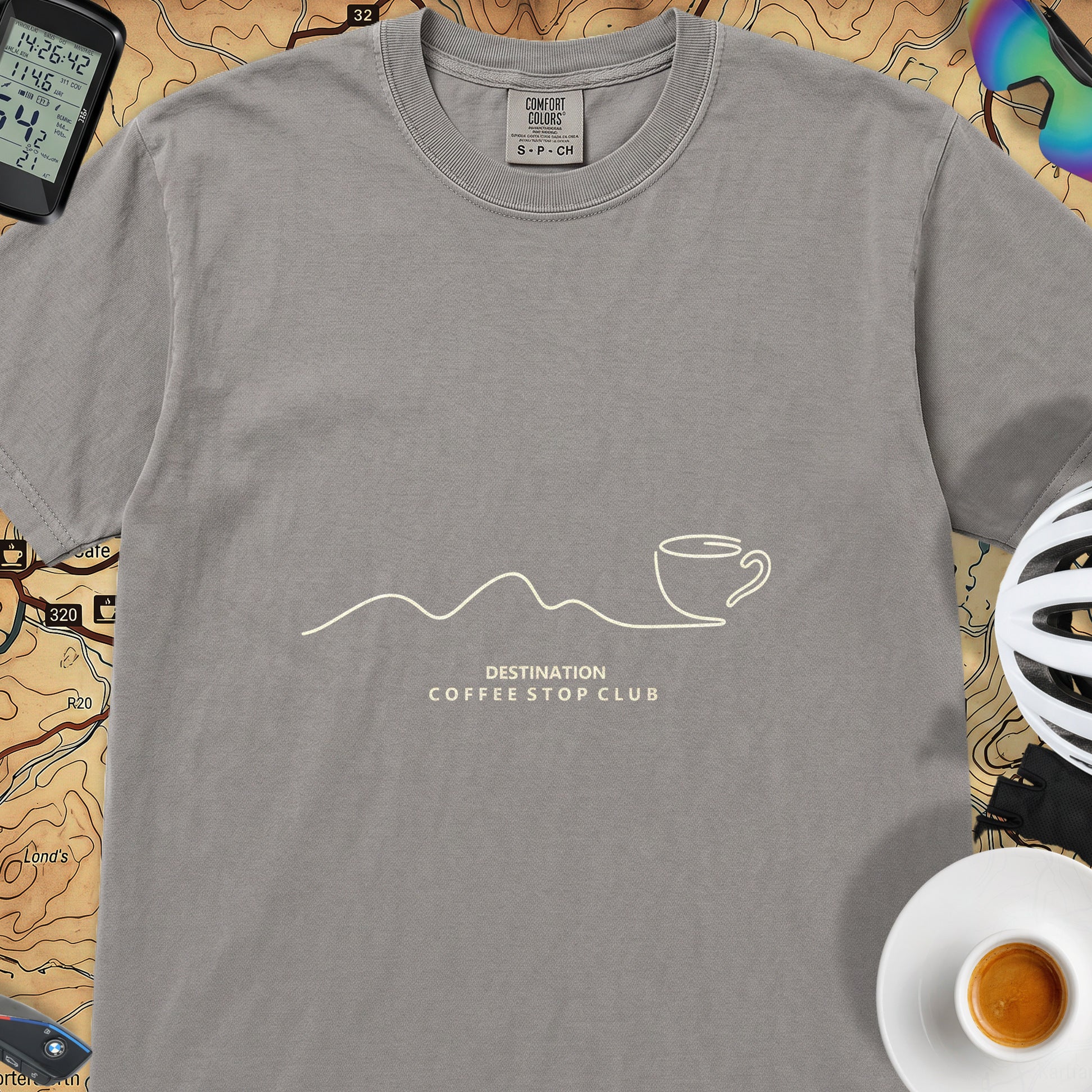 Destination Cycling T-Shirt — Grey
