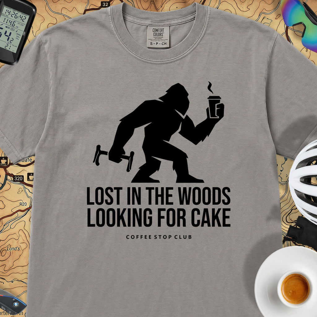 Lost in the Woods Bigfoot T‑Shirt — Grey