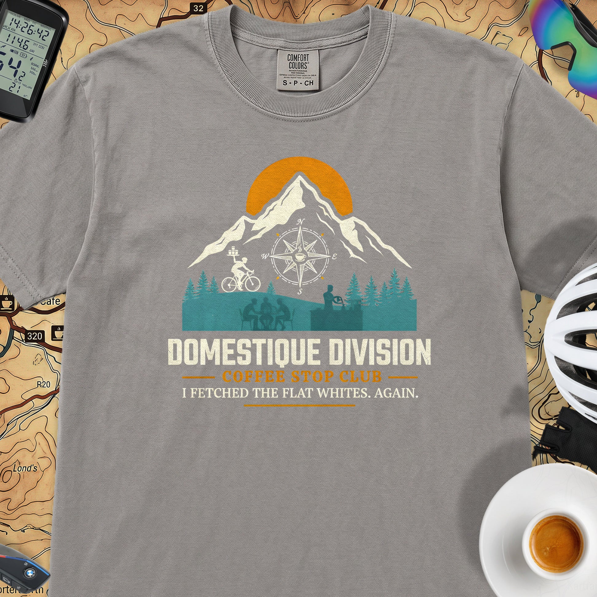 Domestique Division Cyclist T-Shirt — Grey