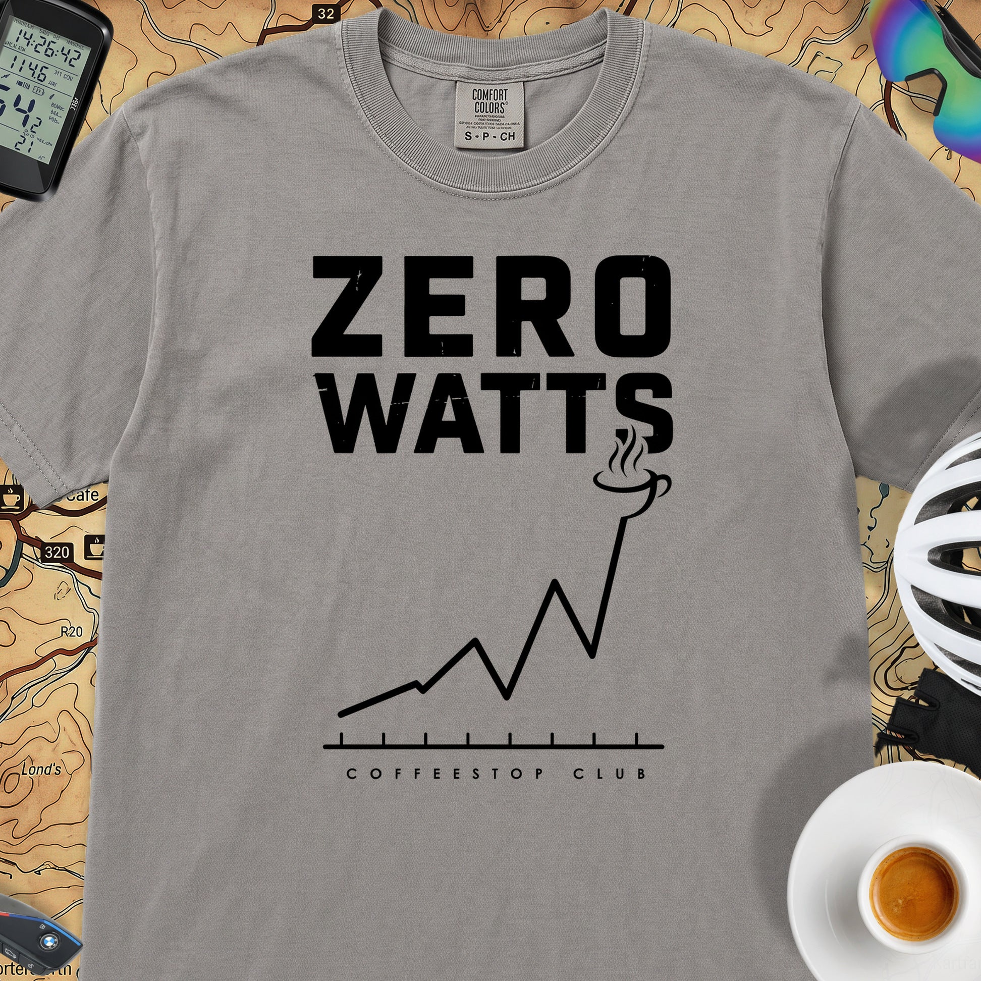 Zero Watts Cycling T-Shirt — Grey