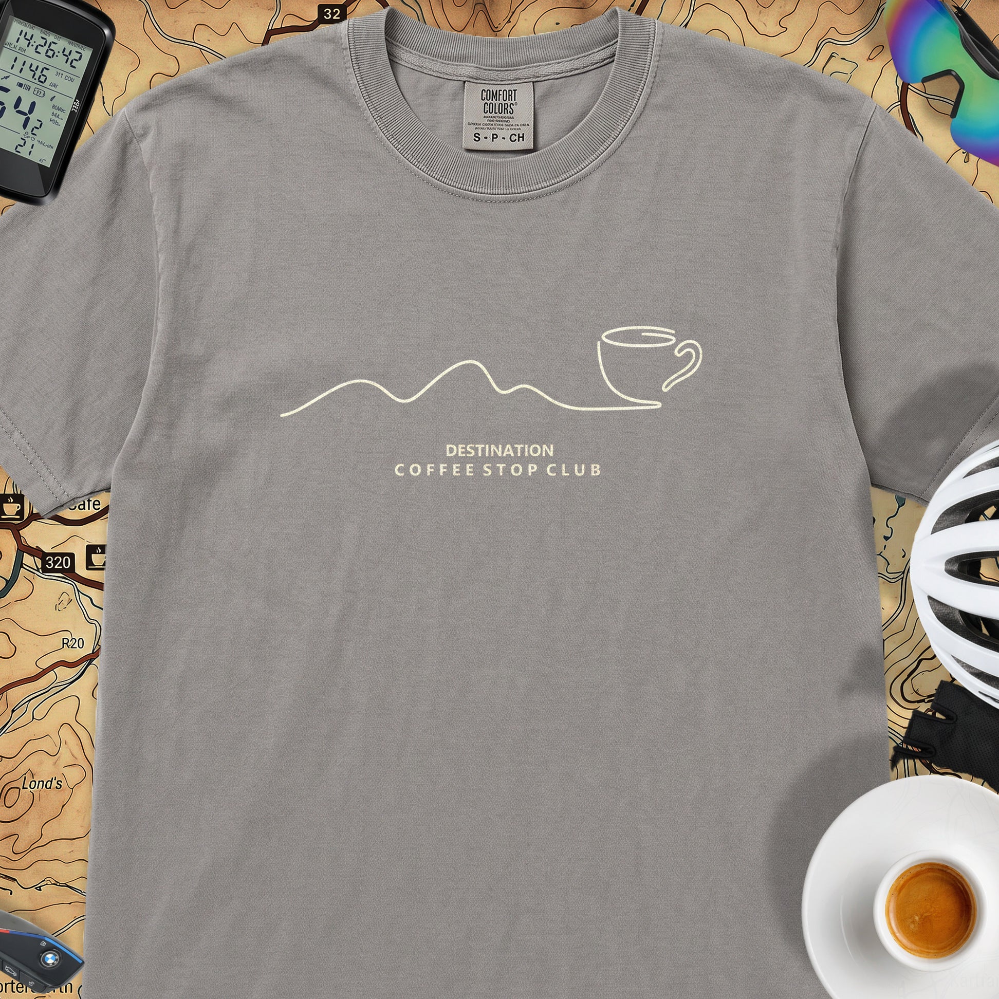 Destination Cycling T-Shirt — Grey
