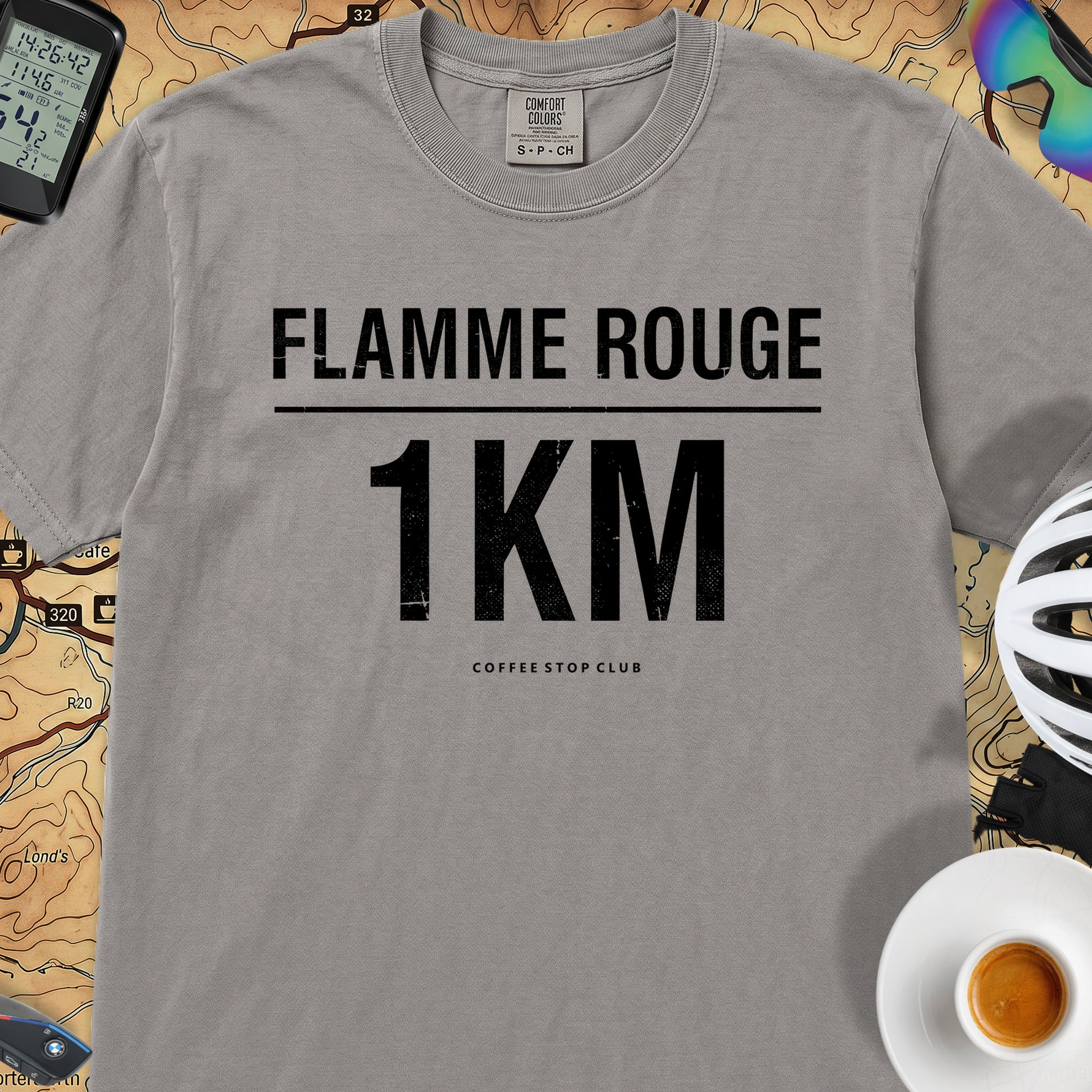 Flamme Rouge 1Km T-Shirt — Grey