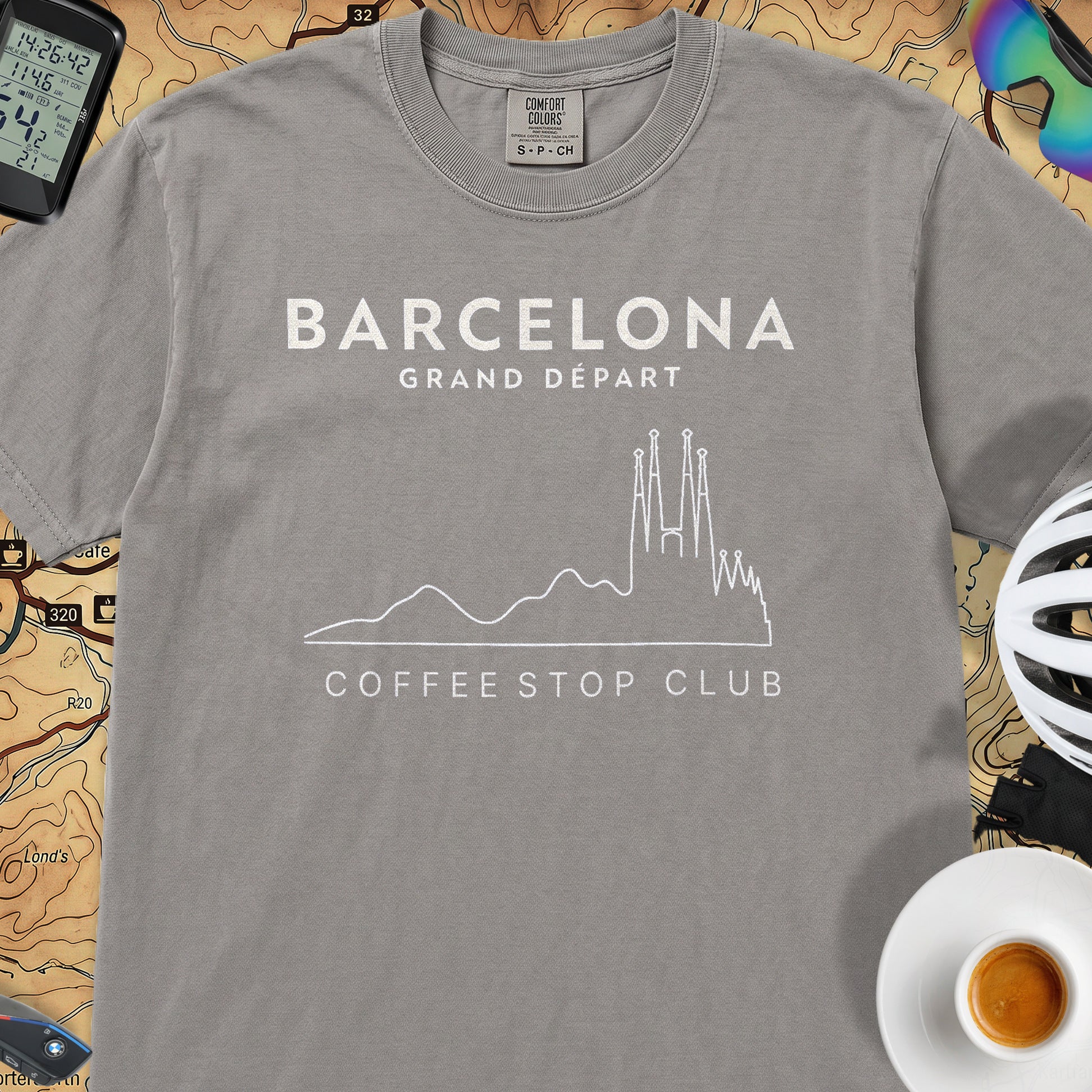 Barcelona Grand Depart T‑Shirt — Grey