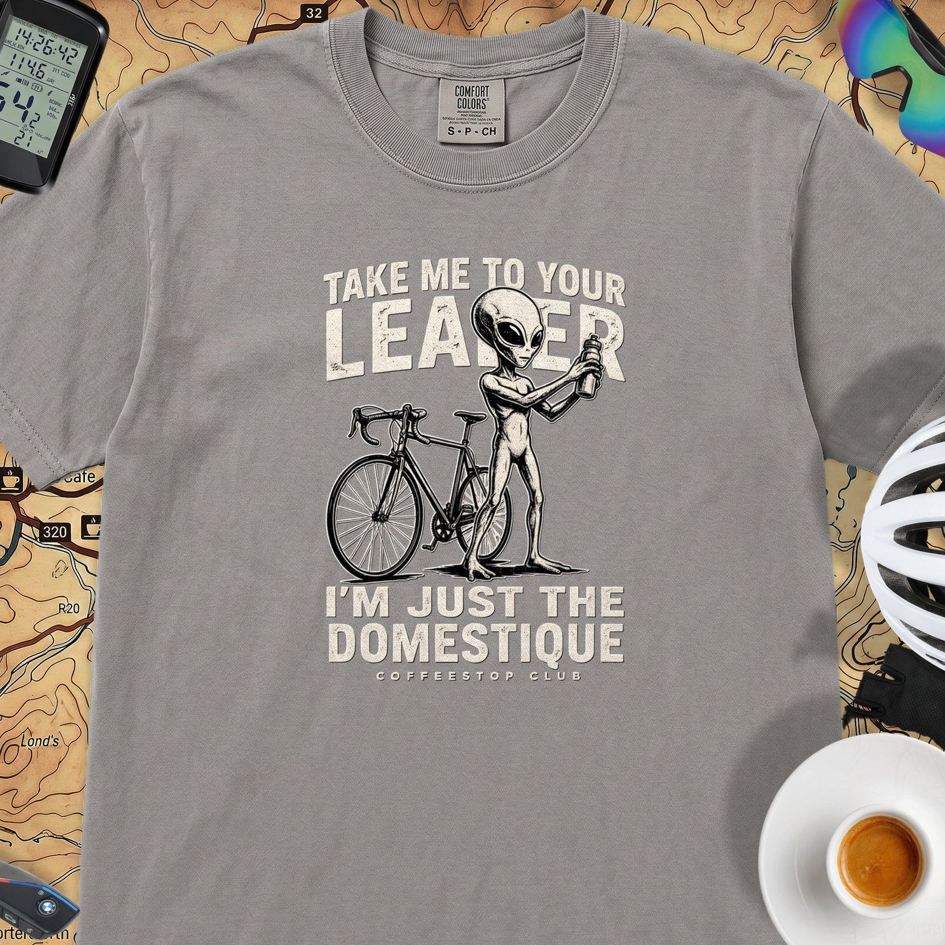 Domestique Alien Cycling T-Shirt — Grey