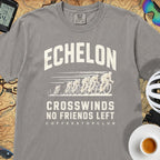 Crosswinds & No Friends Cycling T-Shirt — Grey