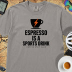 Espresso Is A Sports Drink Cycling T-Shirt — Grey