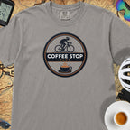 Awesome Coffee Stop Club T-Shirt — Grey