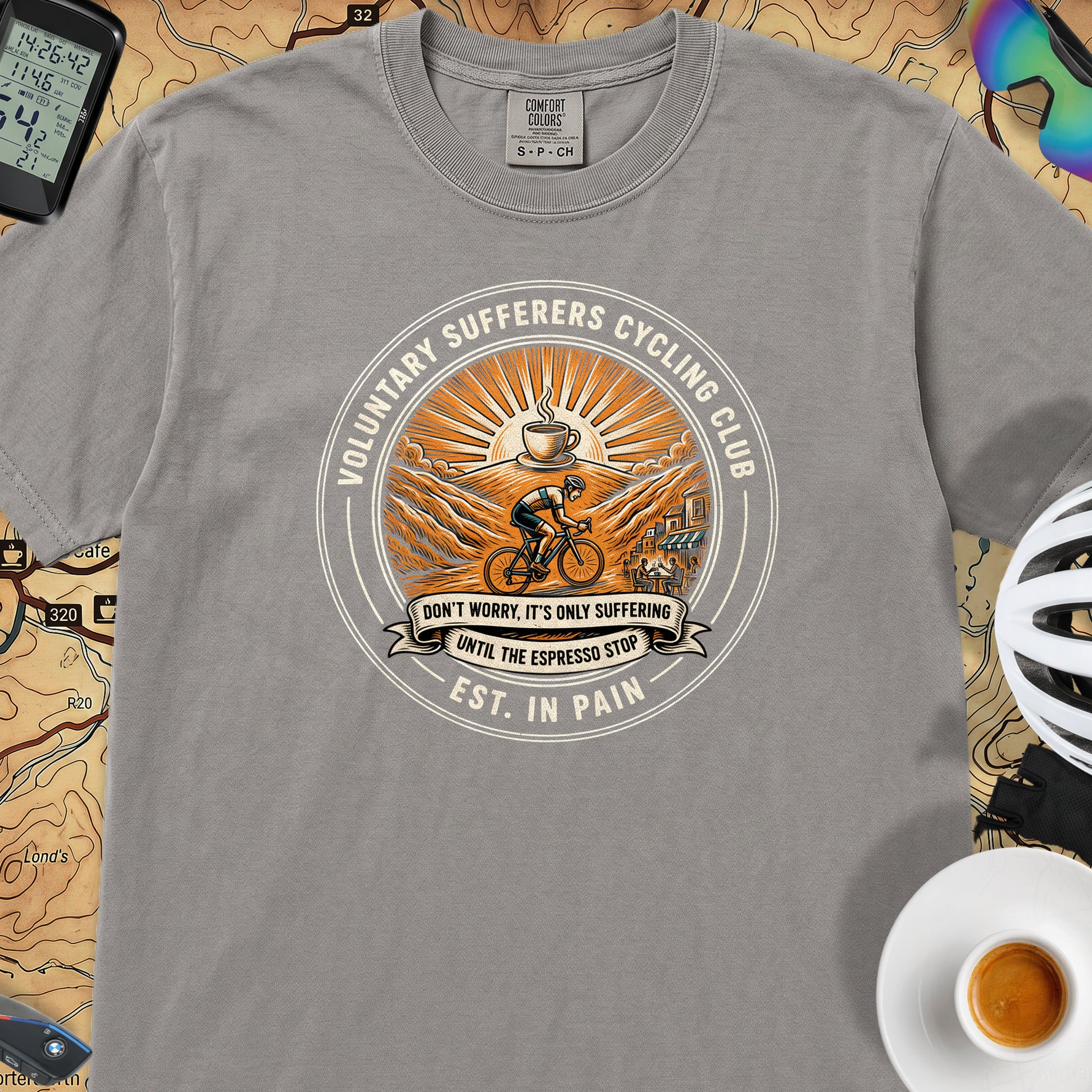 Est. In Pain Cycling T-Shirt — Grey