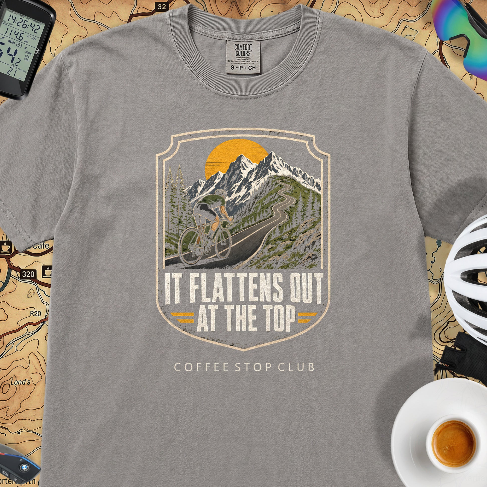 It Flattens Out Cycling T-Shirt — Grey