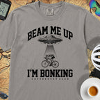 Beam Me Up Bonking Cycling T-Shirt — Grey