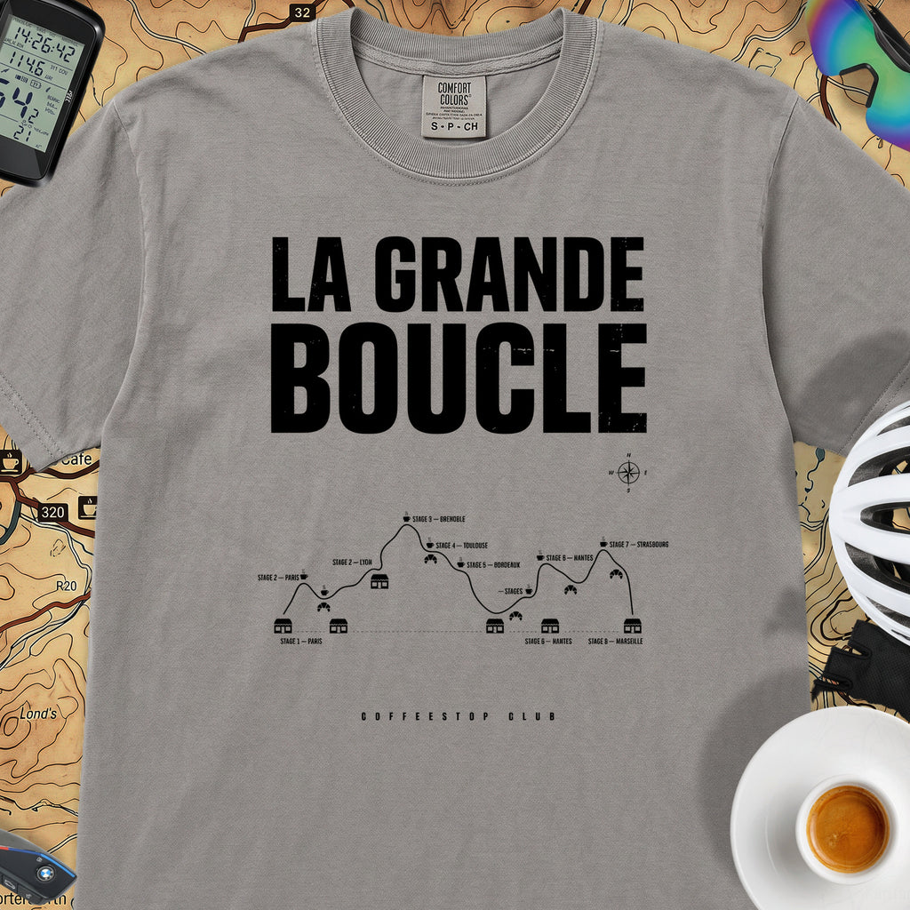 Grande Boucle TdF Cycling T-Shirt — Grey