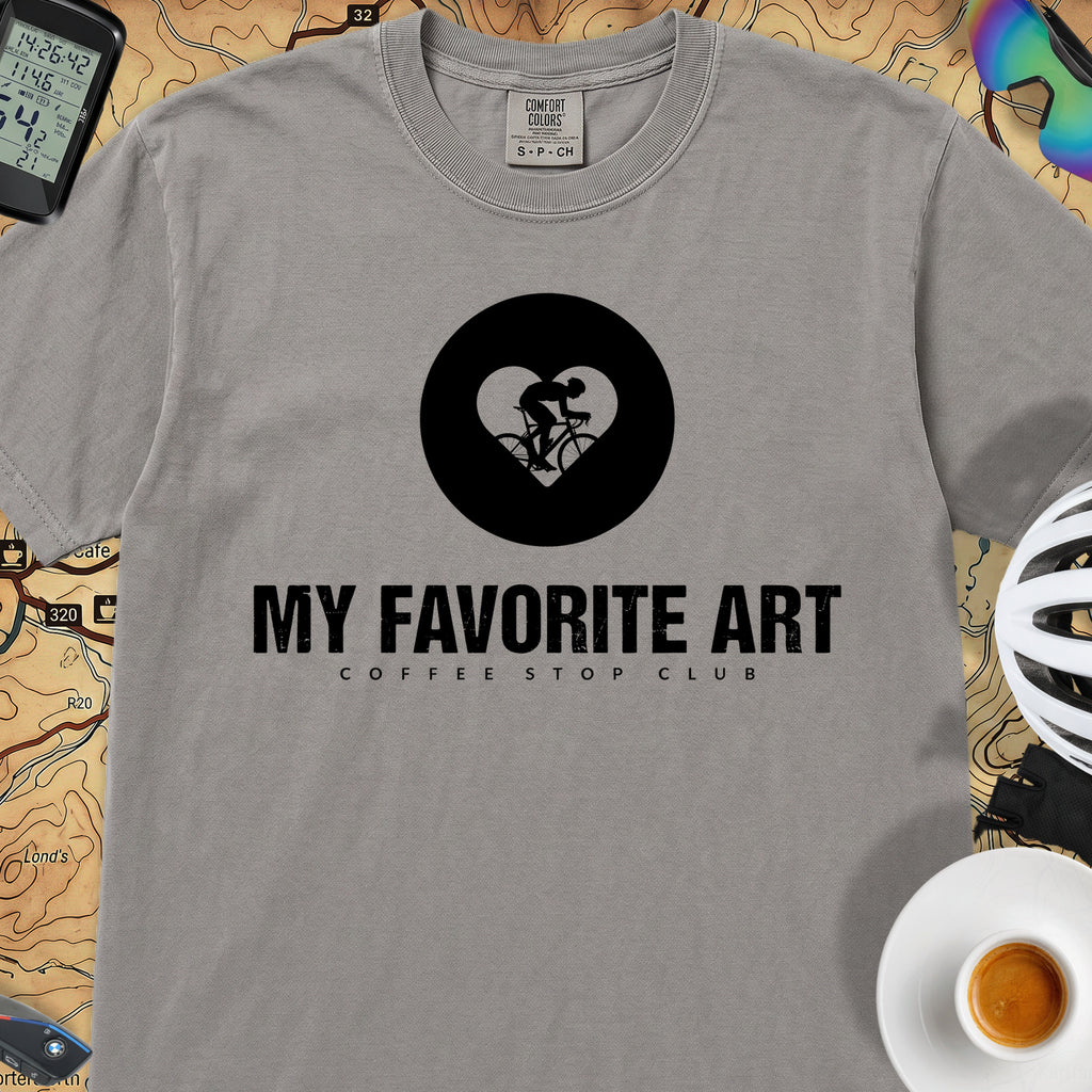 Latté Art Cycling T-Shirt — Grey