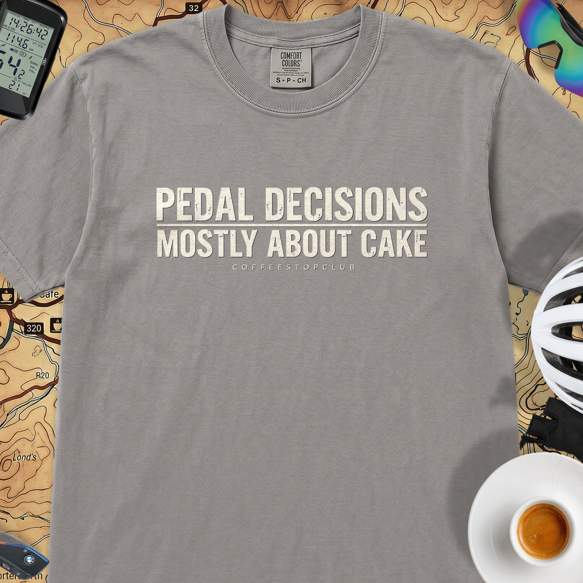 Pedal Decisicions Cycling T-Shirt — Grey