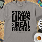 Strava Likes Friends T-Shirt — Grey