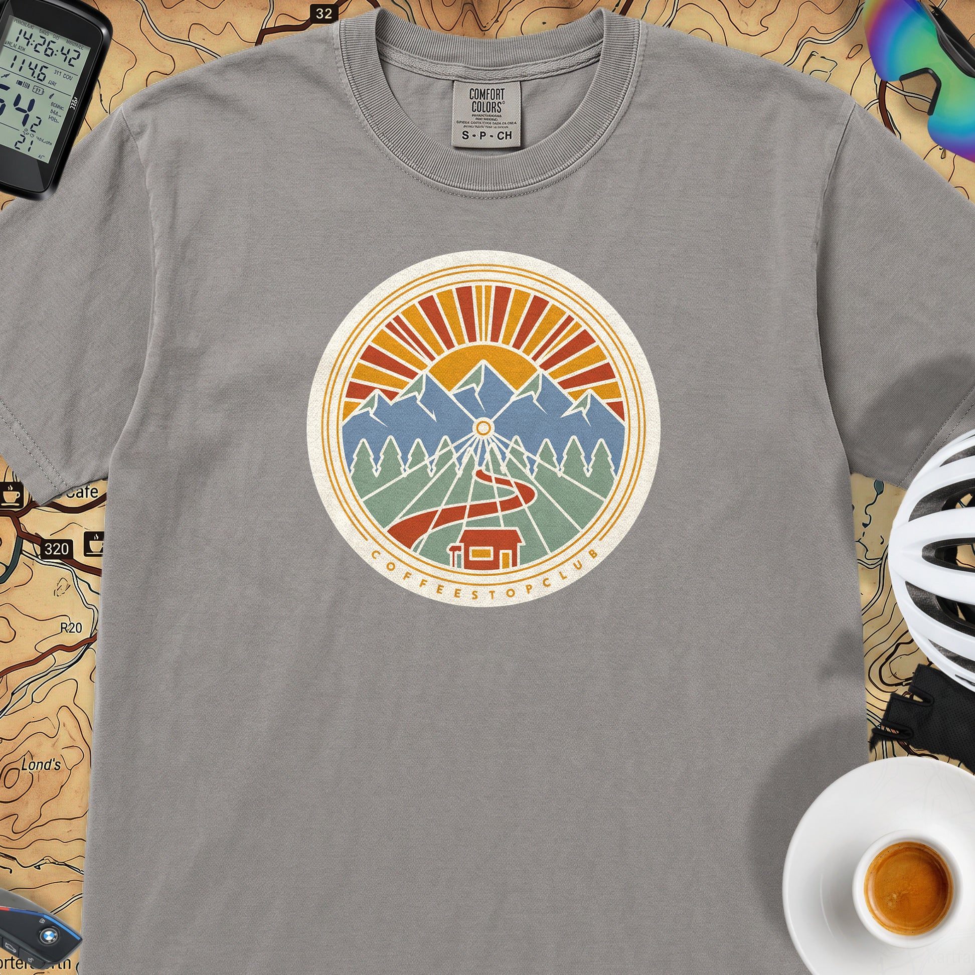 Wheel Base Cycling T-Shirt — Grey