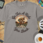 Go For A Ride Biker T‑Shirt — Grey