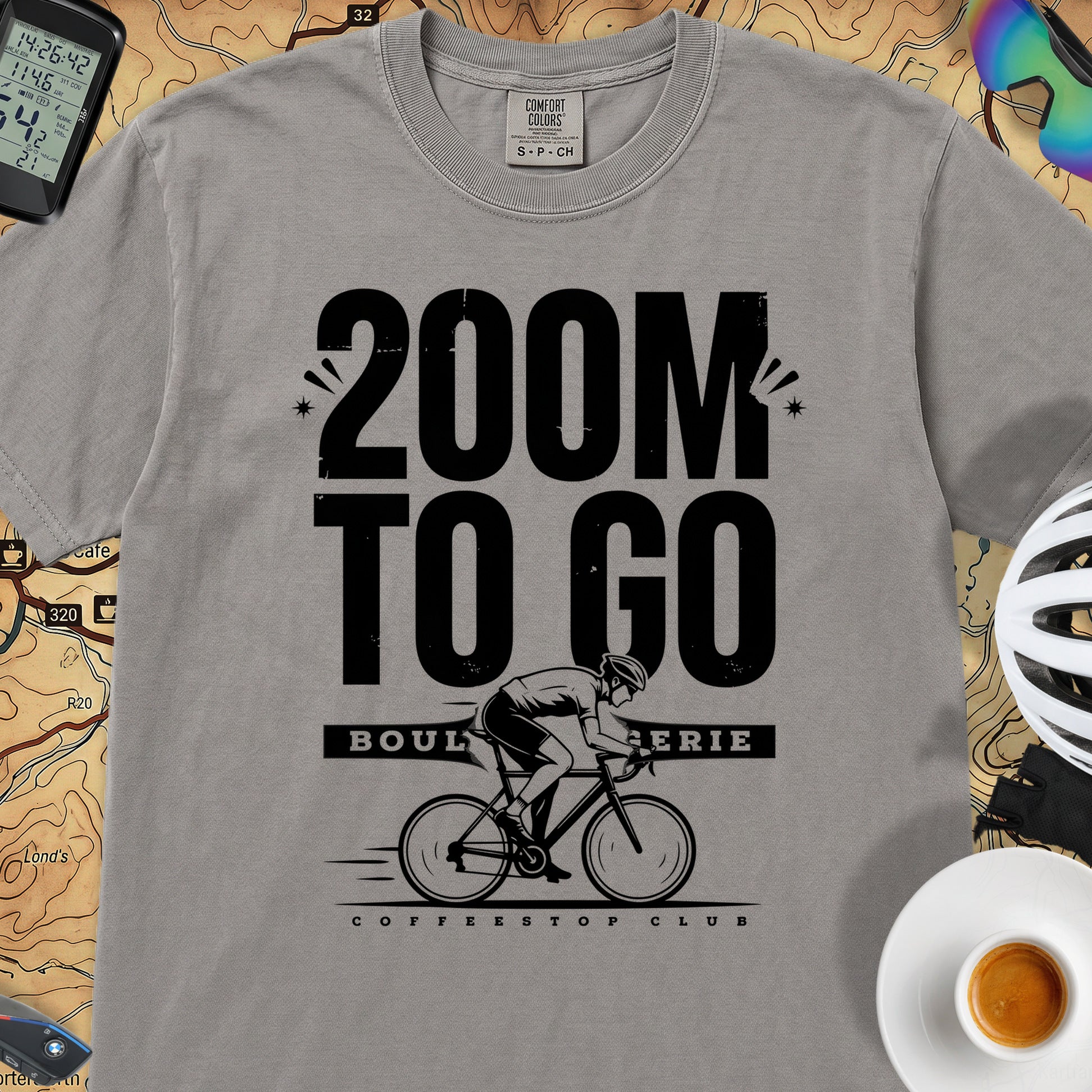 200M To Go Cycling T-Shirt — Grey