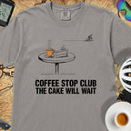 Cake Will Wait Cycling T-Shirt — Grey