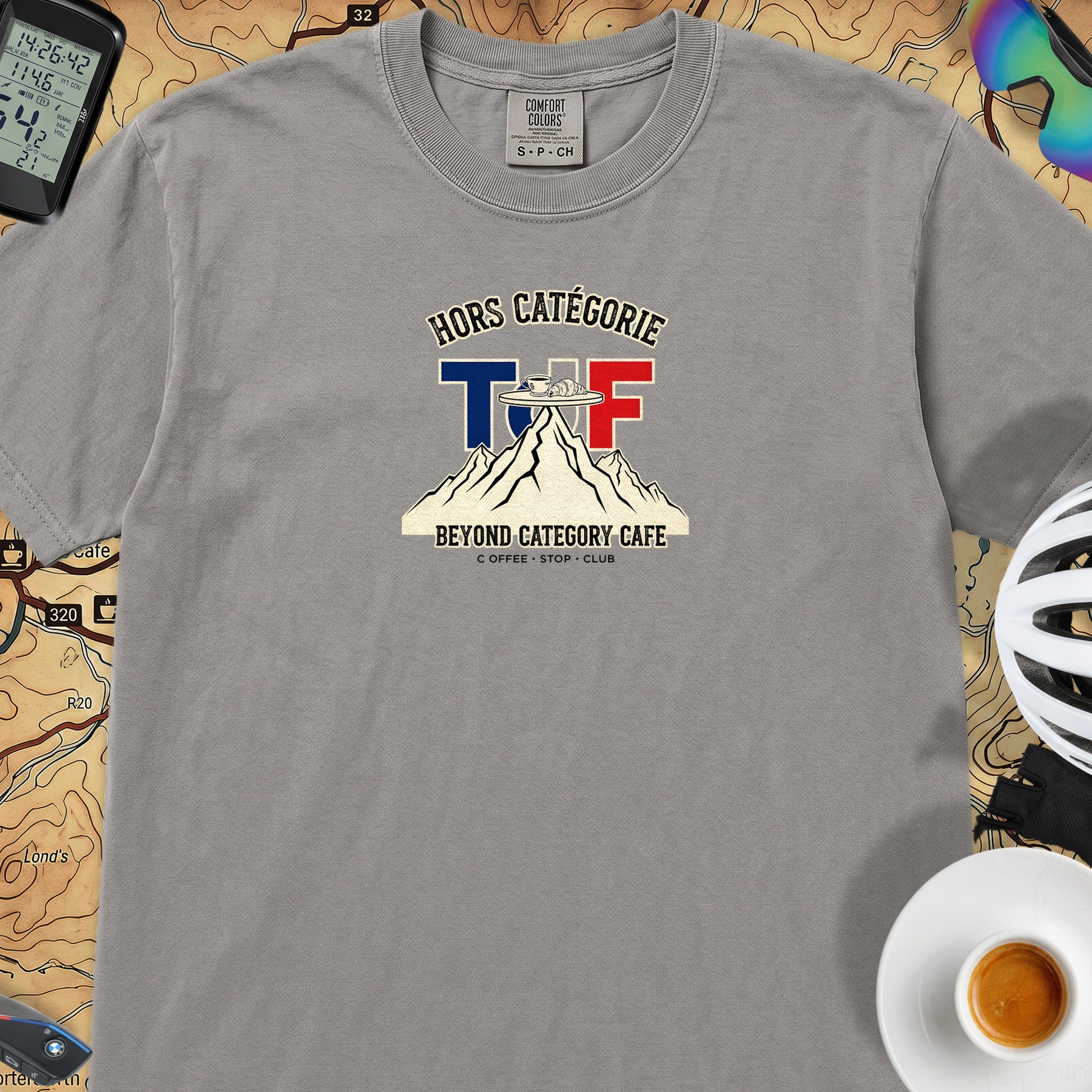 Hors Catégorie TdF Cycling T-Shirt — Grey