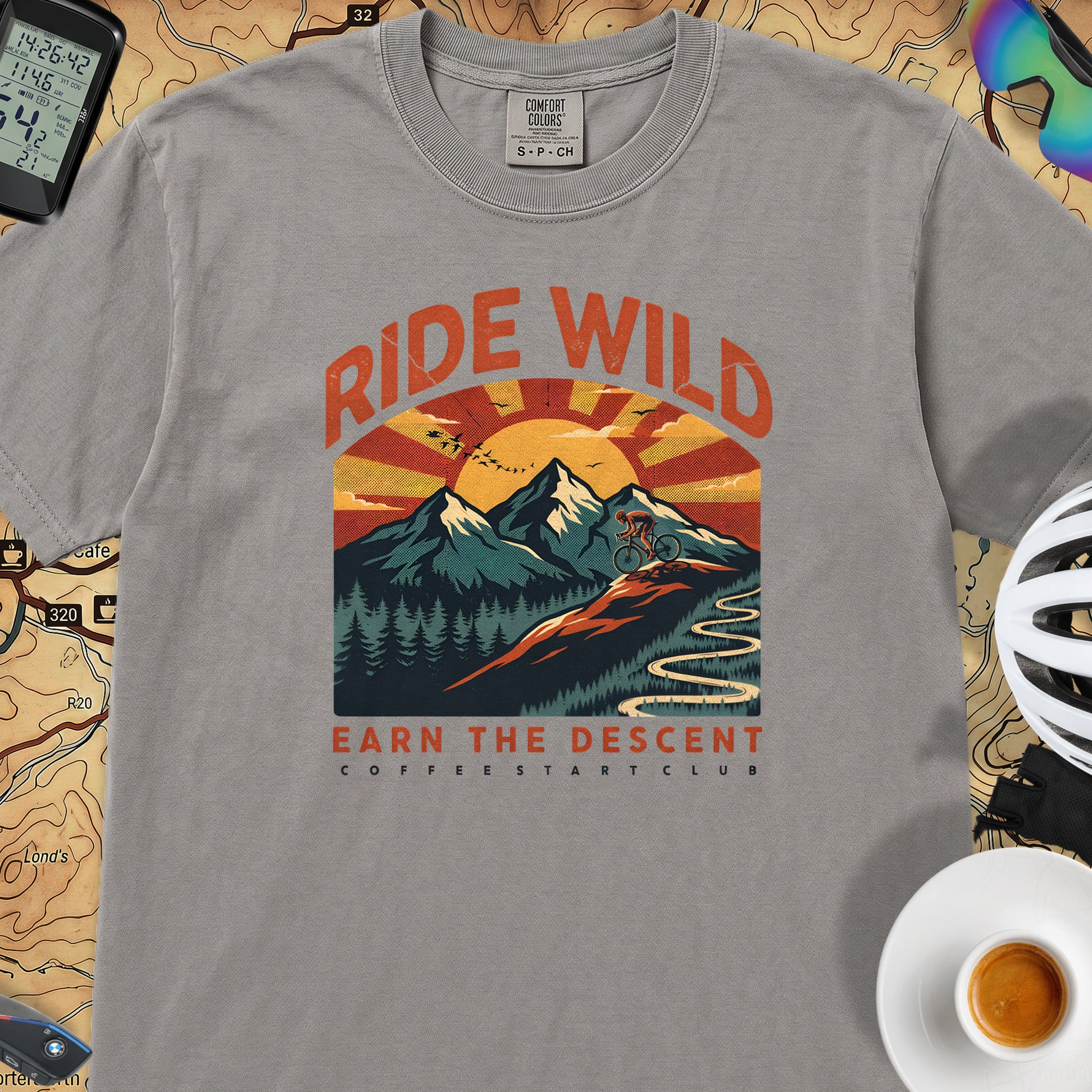 Ride Wild Cycling T-Shirt — Grey