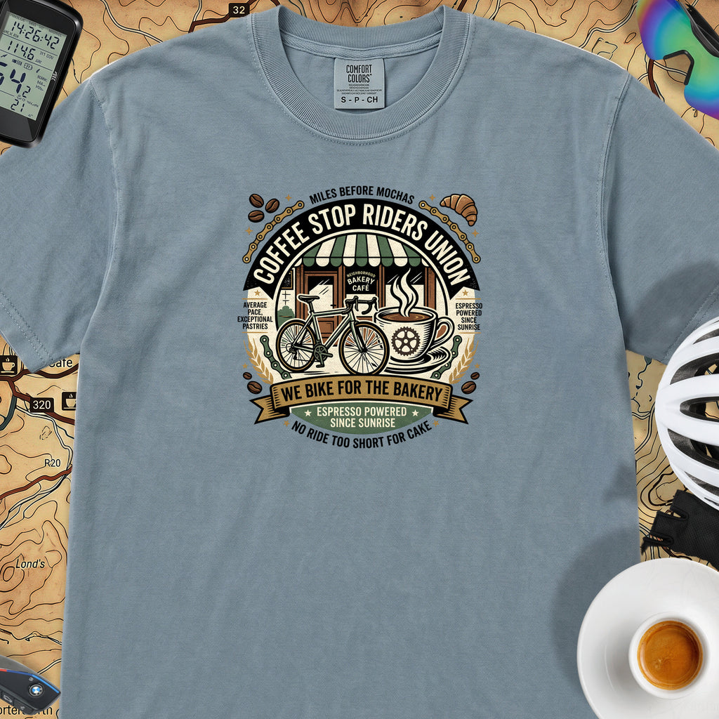 Riders Union Bakery T-Shirt — Ice Blue