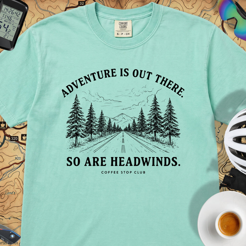 Adventure Is Out There Cycling T-Shirt — Island Green