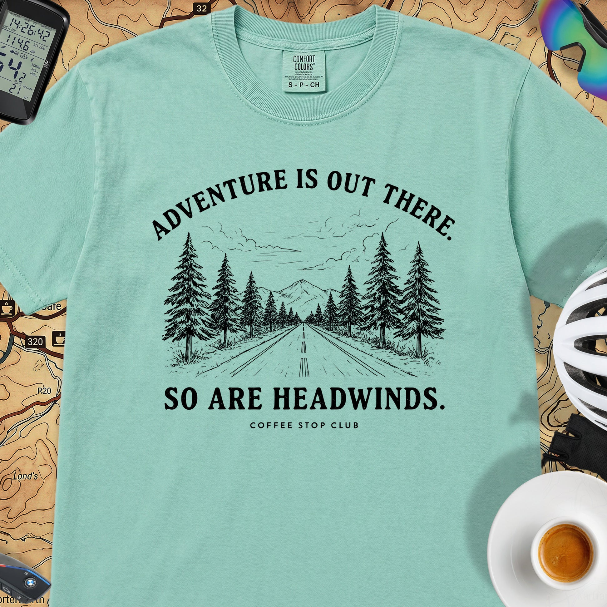 Adventure Is Out There Cycling T-Shirt — Island Reef