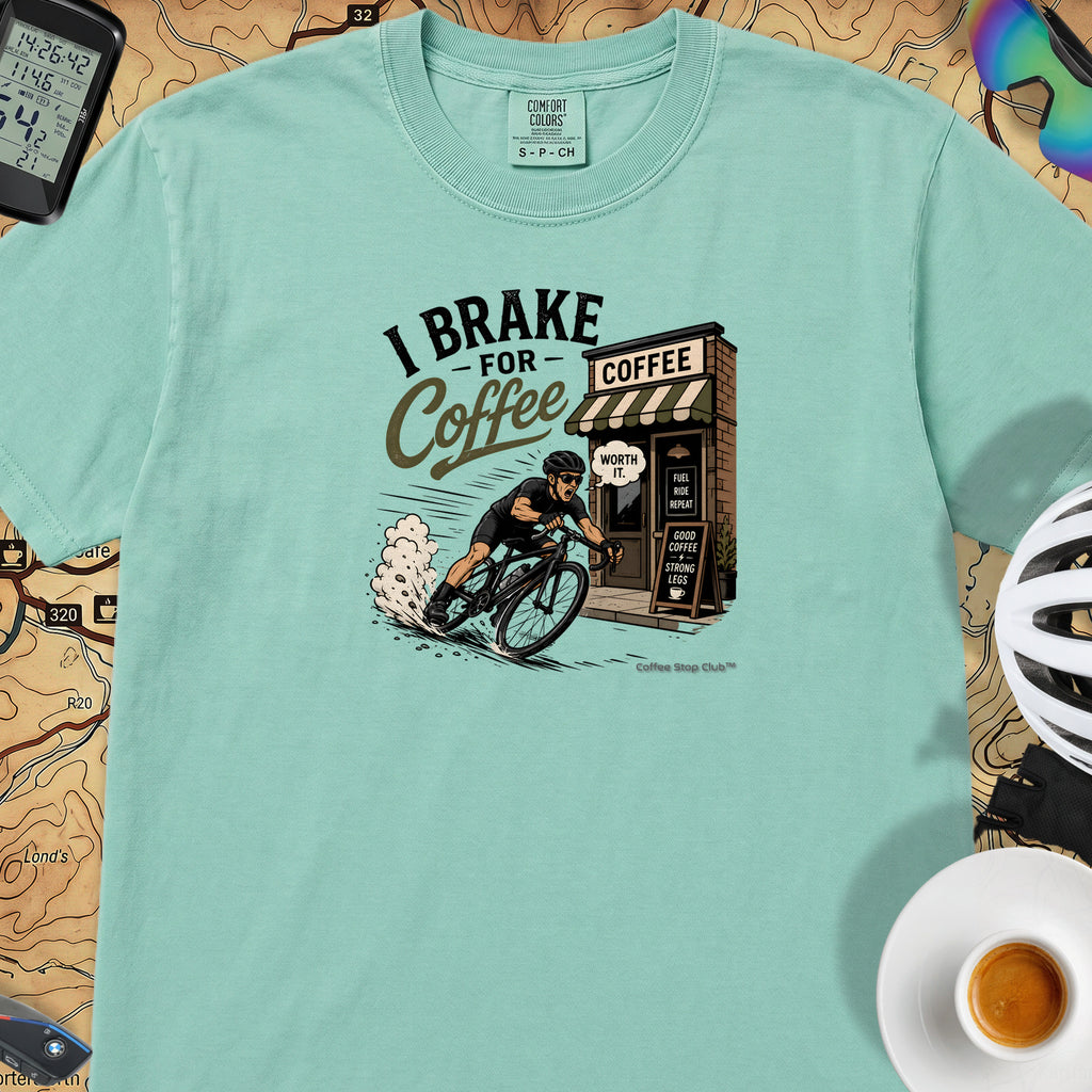 I Brake For Coffee T-Shirt — Island Reef