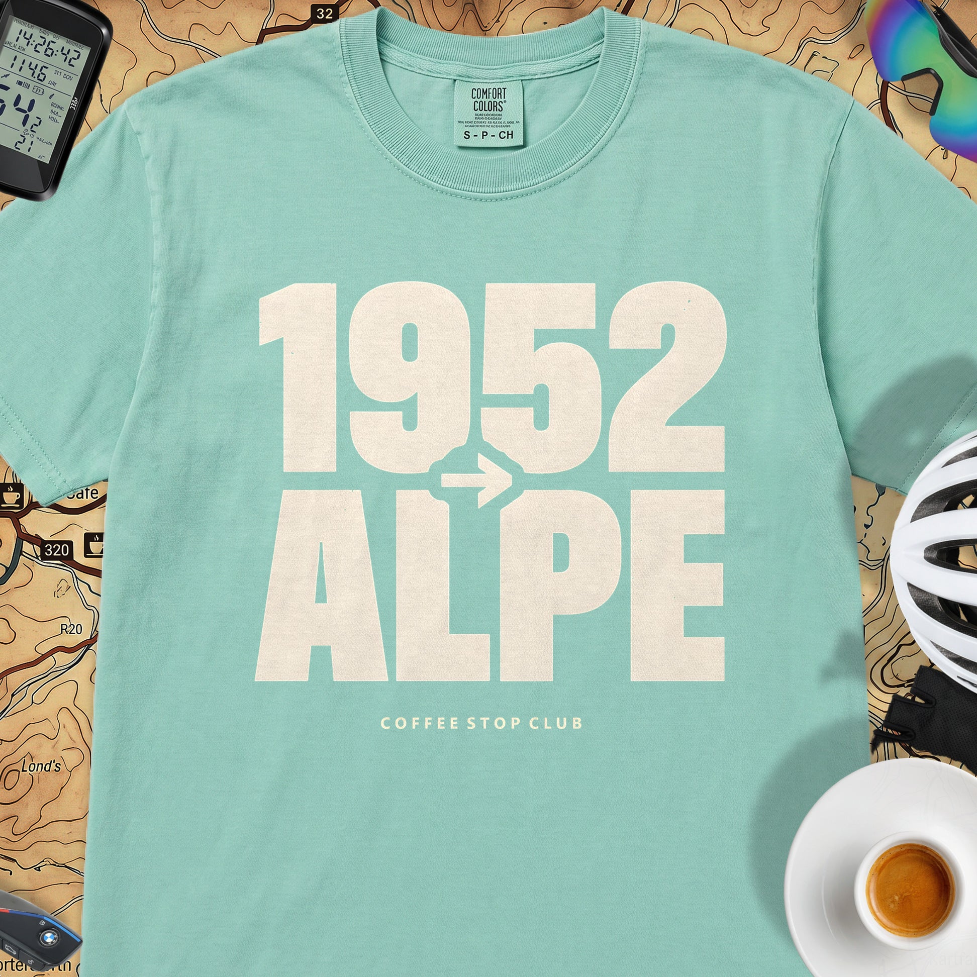 1952 --> l'Alpe Tour T‑Shirt — Island Reef