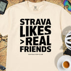 Strava Likes Friends T-Shirt — Ivory