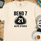 Bend 7 Alpe d'Huez Cyclist T-Shirt — Ivory