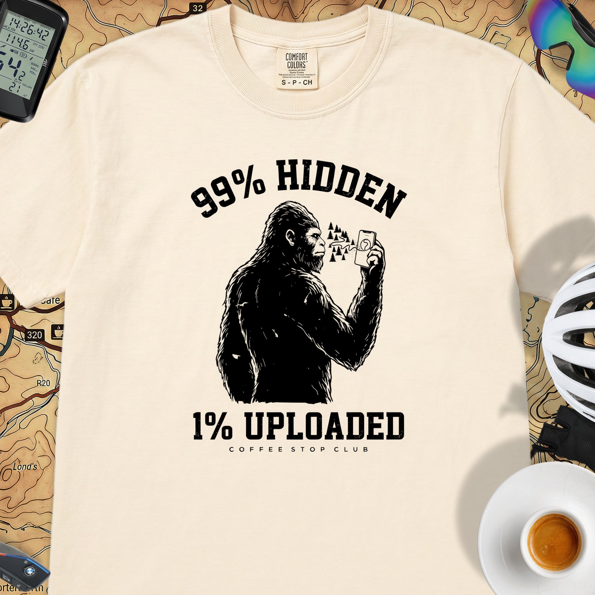 Sasquatch Hidden Cycling T-Shirt — Ivory