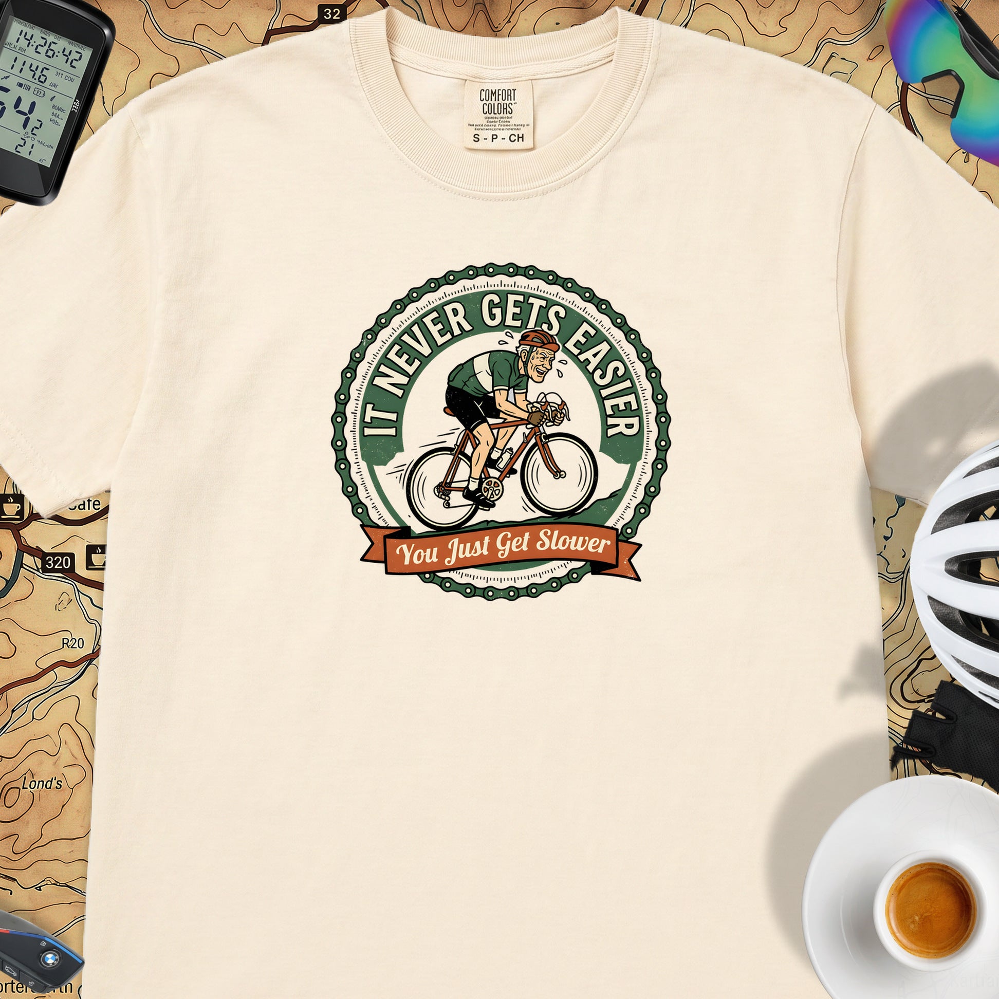 Never Gets Easier T-Shirt — Ivory