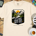 It's Just Over This Next Hill Cycling T-Shirt — Ivory