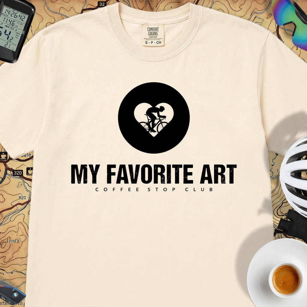 Latté Art Cycling T-Shirt — Ivory