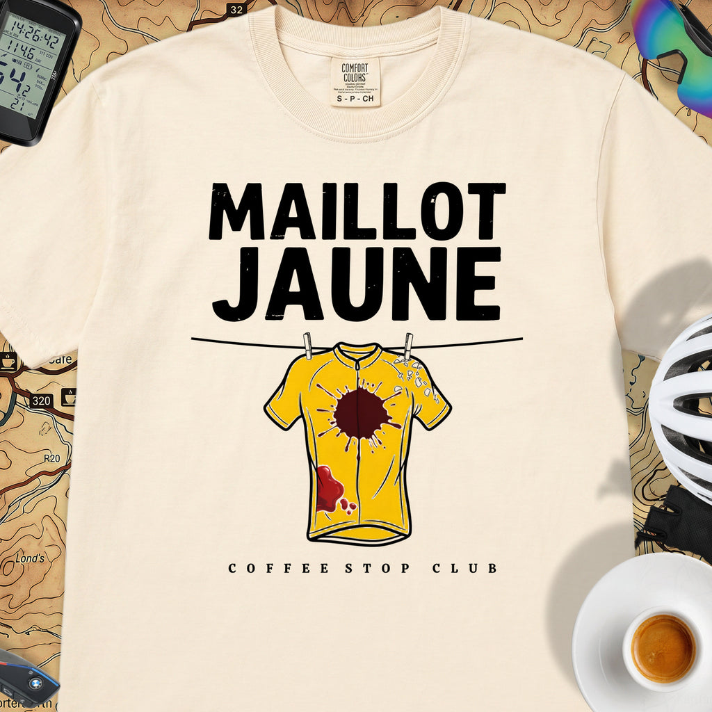 Yellow Jersey TdF Cyclist T-Shirt — Ivory