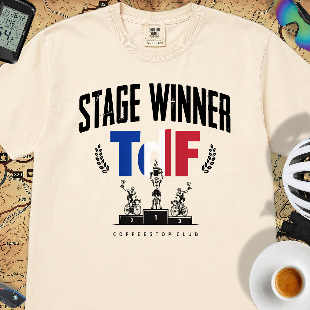 Stage Winner TdF Cycling T-Shirt — Ivory