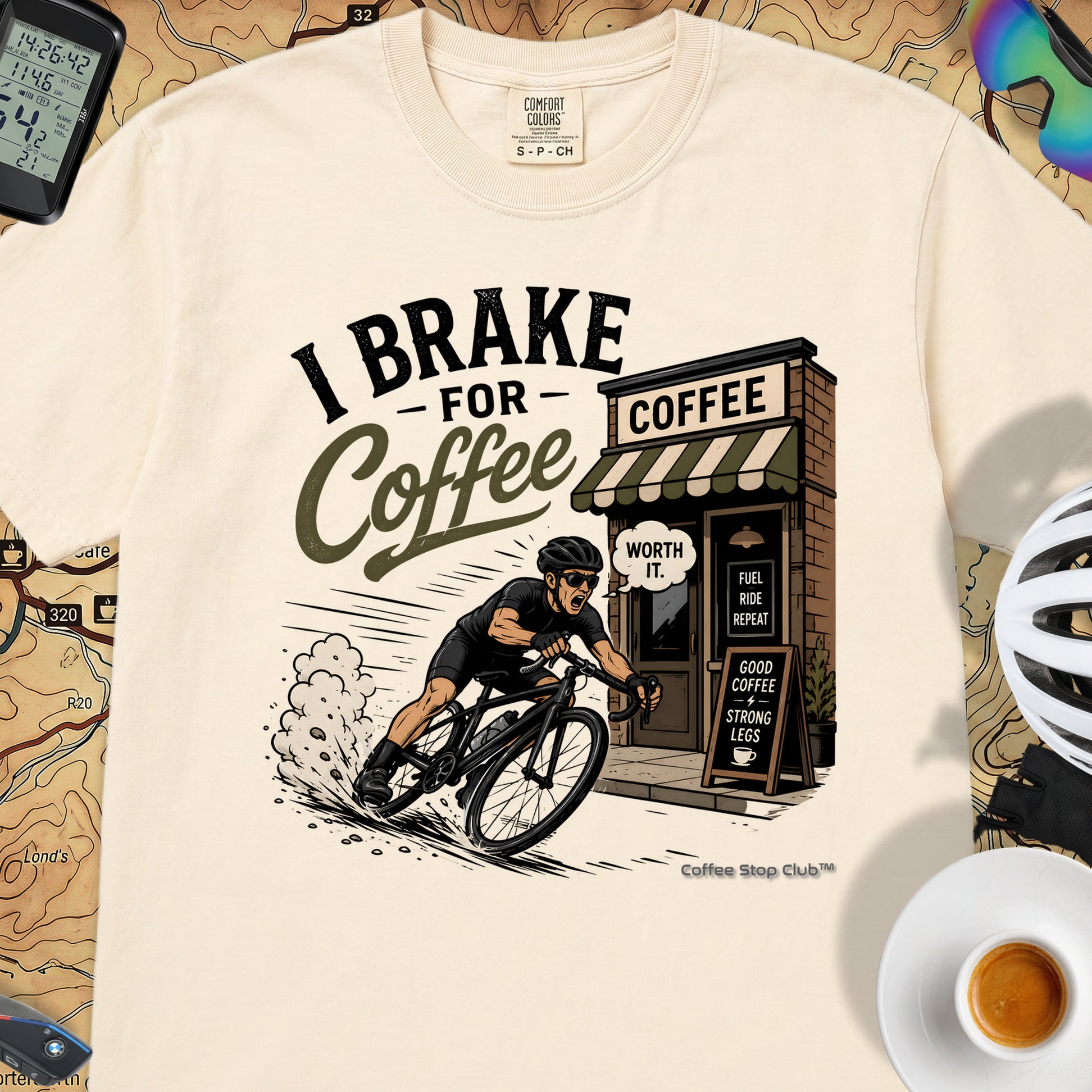 Big Brake For Coffee T-Shirt — Ivory