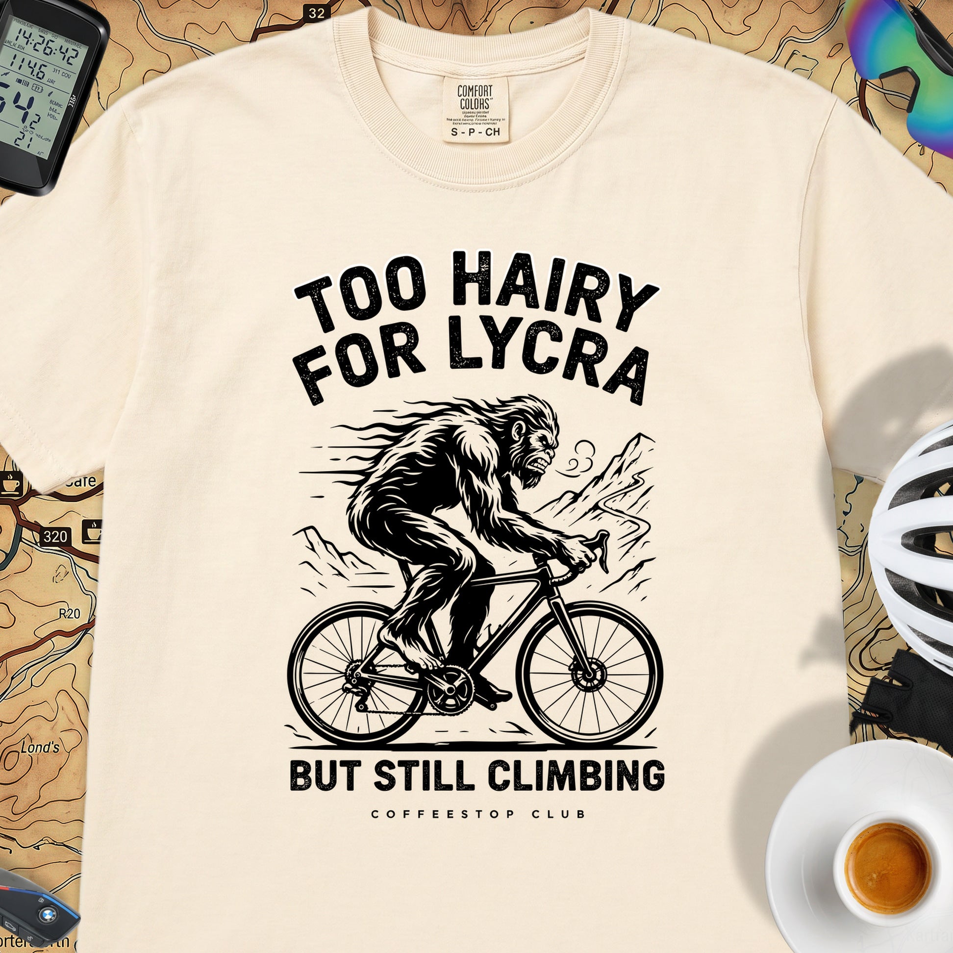 Too Hairy Cycling T-Shirt — Ivory