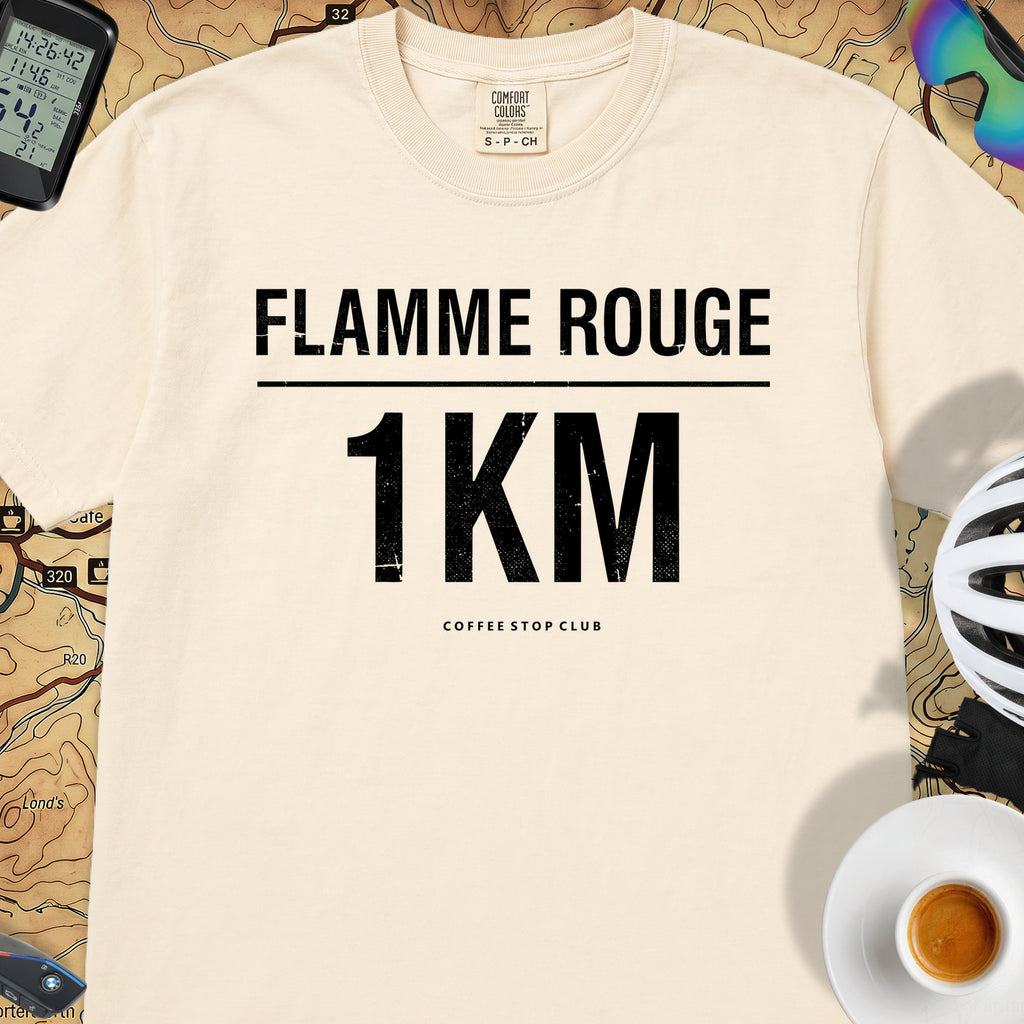 Flamme Rouge 1Km T-Shirt — Ivory