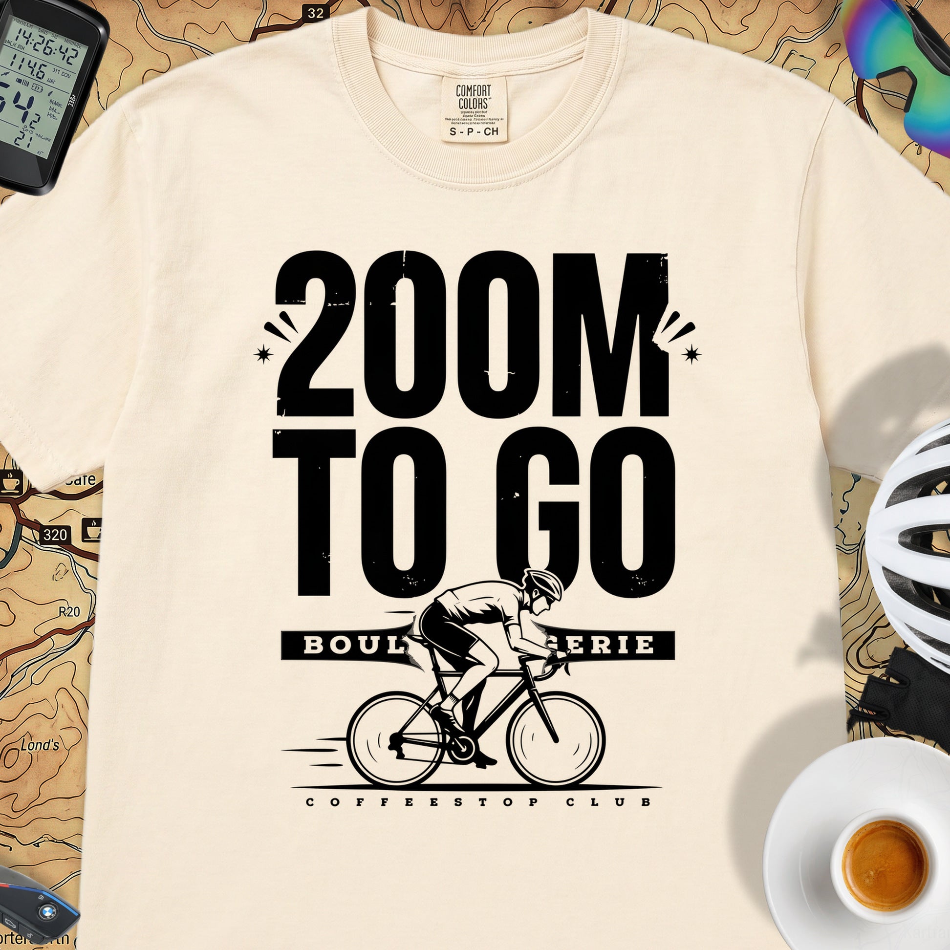 200M To Go Cycling T-Shirt — Ivory