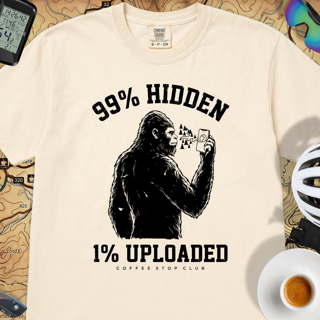 99% Hidden 1% Uploaded Cycling T-Shirt — Ivory