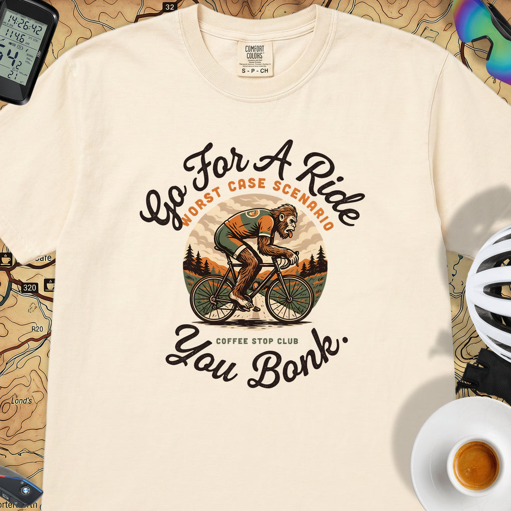 Go For A Ride Biker T‑Shirt — Ivory