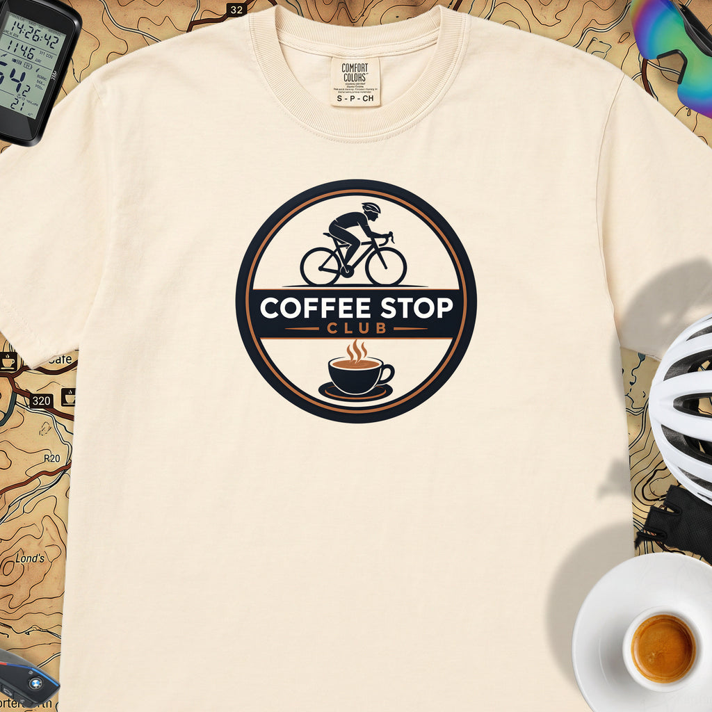 Awesome Coffee Stop Club T-Shirt — Ivory