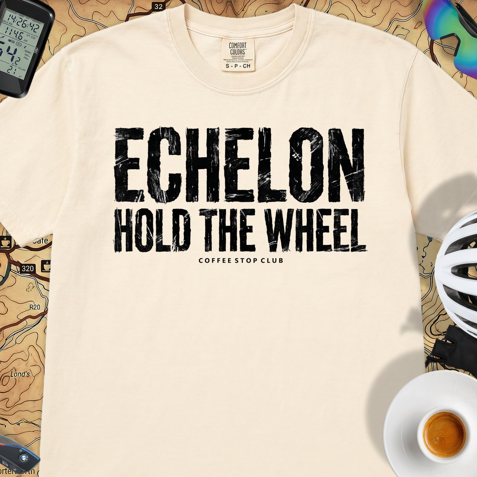 Echelon Hold the Wheel Tour T-Shirt — Ivory