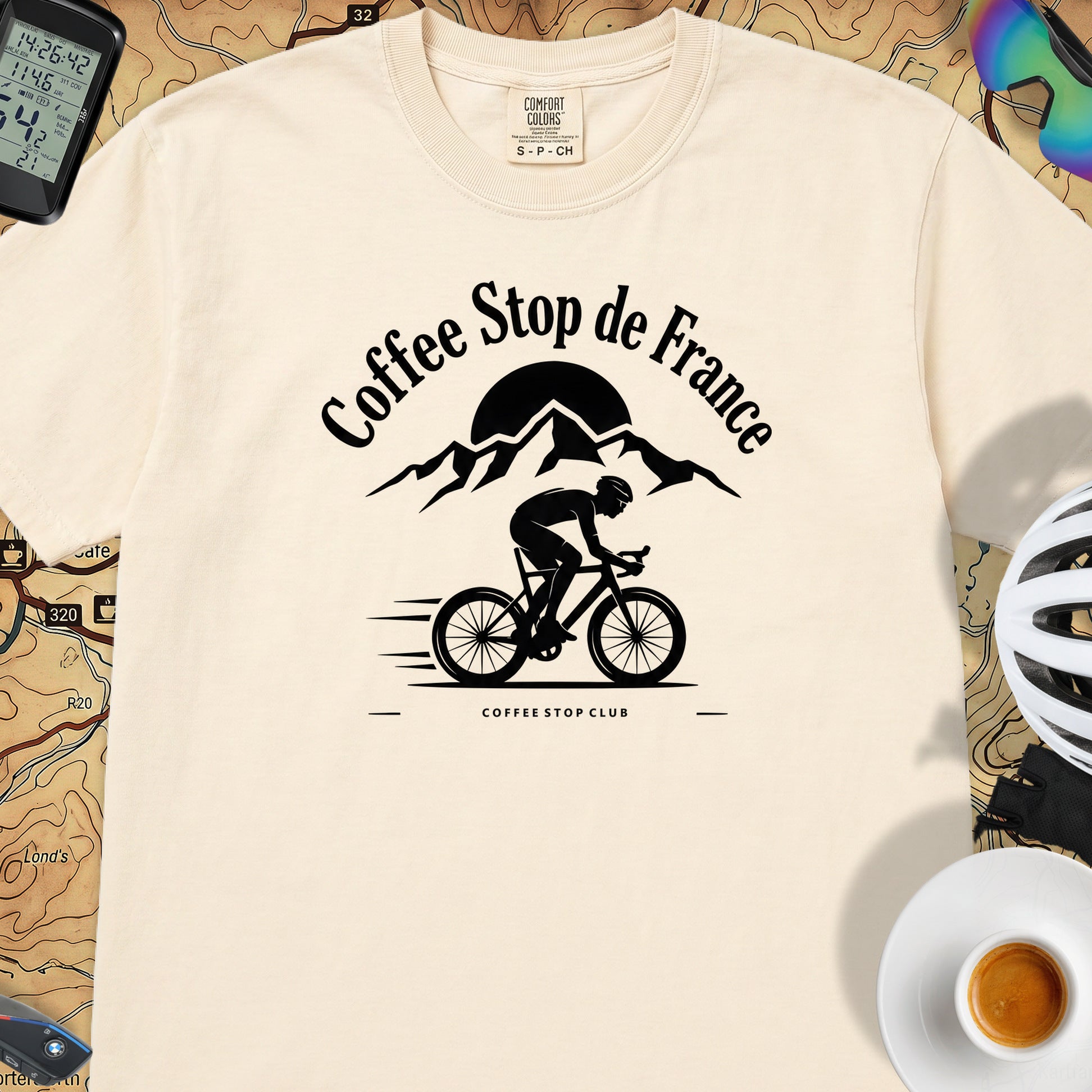Coffee Stop de France T-Shirt — Ivory