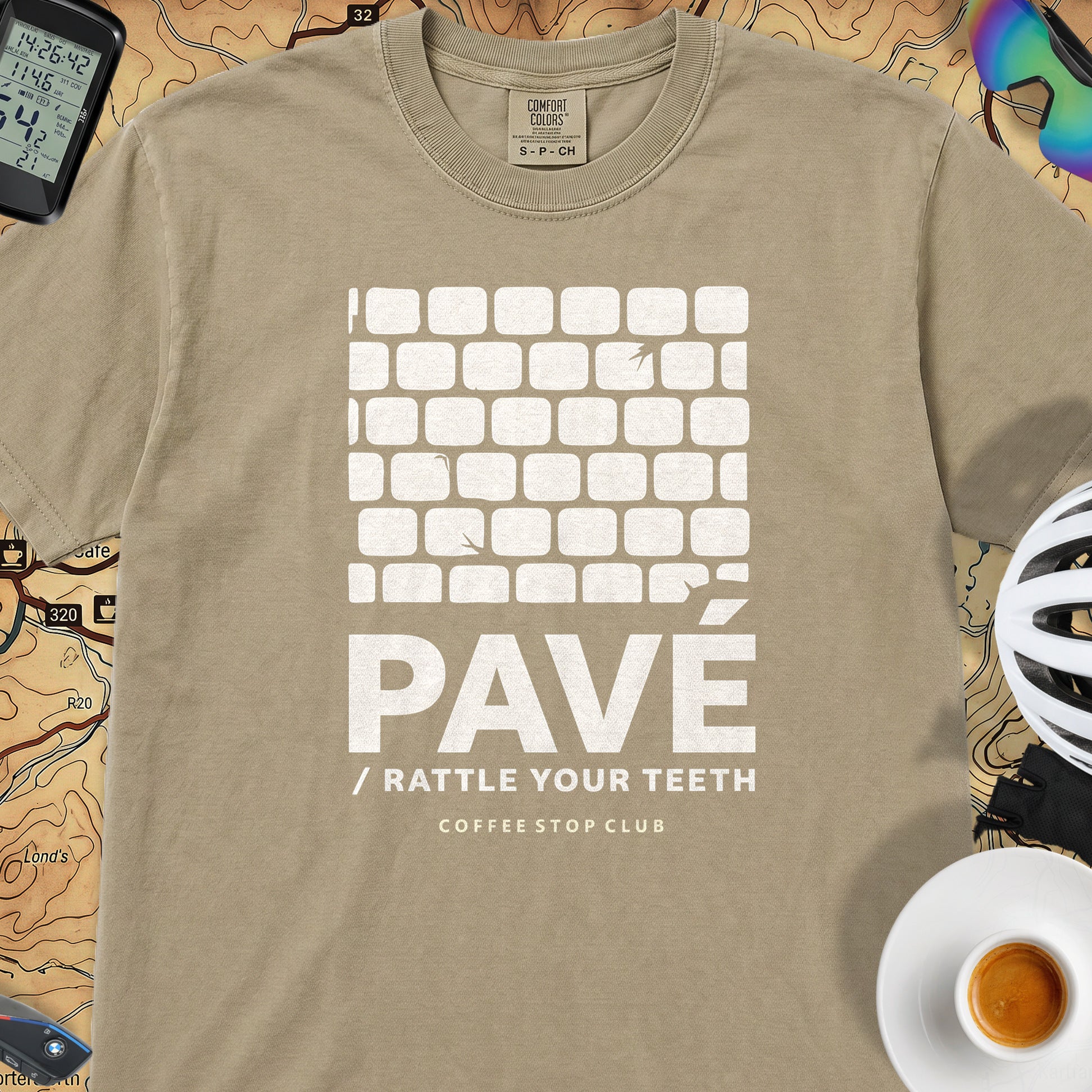 Pavé Tour T‑Shirt — Khaki