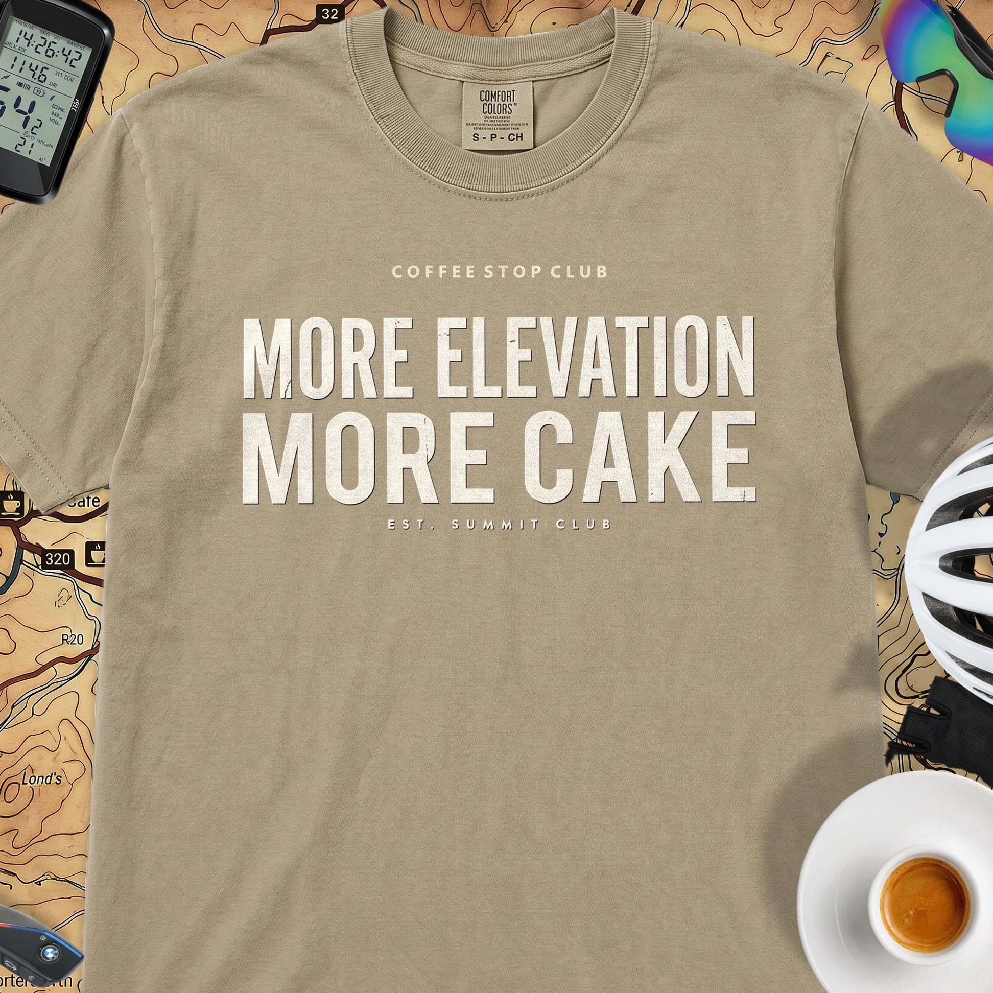 More Elevation More Cake T‑Shirt — Khaki