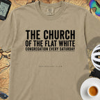 Church of the Flat White T‑Shirt — Khaki