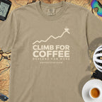 Climb For Coffee T‑Shirt — Khaki
